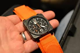 Bell & Ross BR 03-92 Orange Carbon Replica Watches With Orange Strap