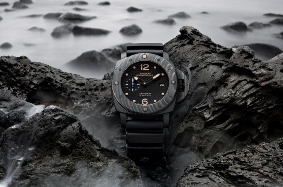 The water resistance copy watches have black dials and black straps.