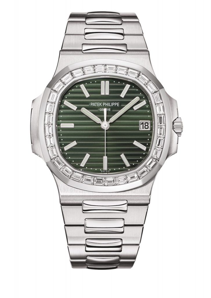 Luxury Patek Philippe Nautilus Replica Watches UK With Diamonds Bezels For Sale
