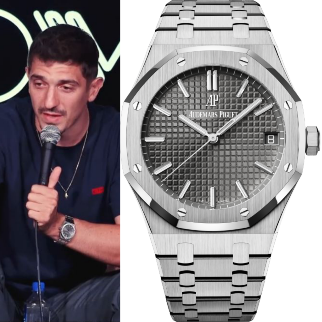 Comedian Andrew Schulz celebrates rising success with new UK perfect fake Audemars Piguet Royal Oak
