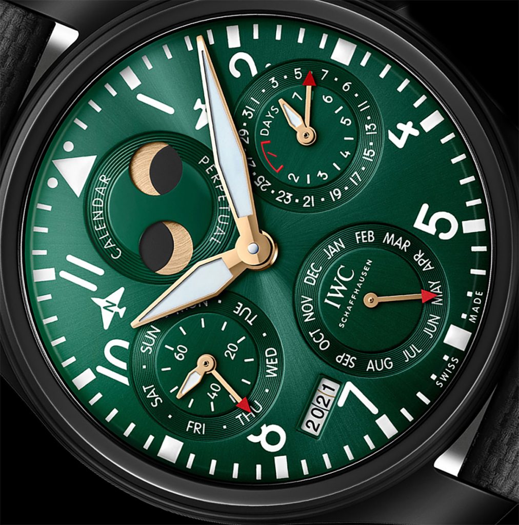 UK Perfect Replica IWC Big Pilots Watches Perpetual Calendar Edition Racing Green
